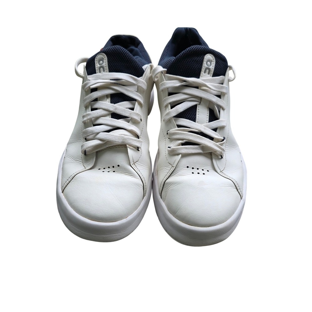 On Cloud The Roger Advantage White Midnight Navy Mens Sneakers US 9.5 EU 43